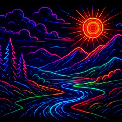 Neon Outline Style preview 2