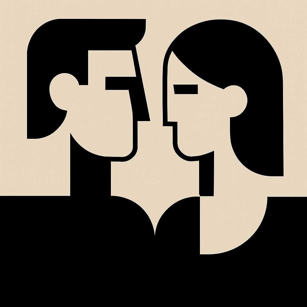 portrait of two people together
