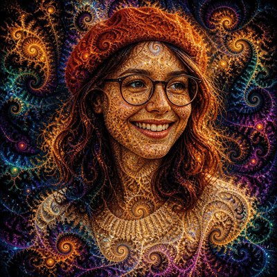 Fractal Abstract Art Style Style Transfer Example