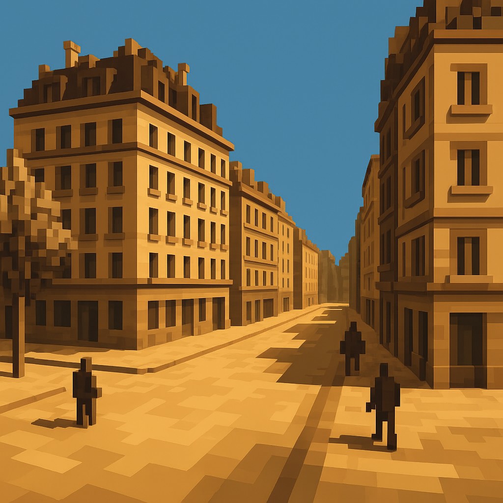 Blocky Art Style Style Transfer Example