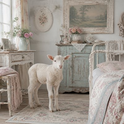animal standing in natural pose — Shabby Chic Interior Design