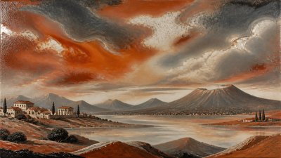sweeping panoramic landscape with a dramatic sky