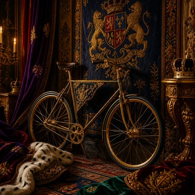 bicyle resting against a wall — Royalcore Aesthetic