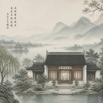 house with front view — Hangzhou Art Style