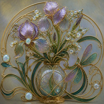 bouquet of flowers in a glass vase