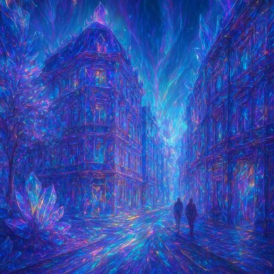 Crystal Fantasy Art Style Transfer Example