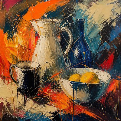 still life with everyday objects