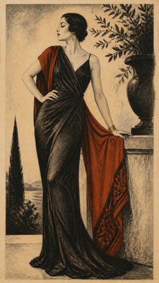 full-length portrait of an elegant figure