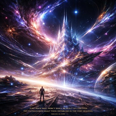 “For I have said, Mercy shall be built up for ever: thy faithfulness shalt thou establish in the very heavens.” (Psalms 89:2, KJV)
