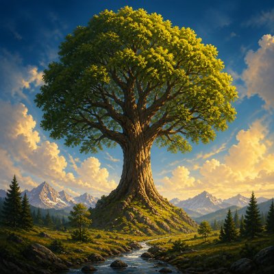 a tree in nature — Hierarchy Art Style