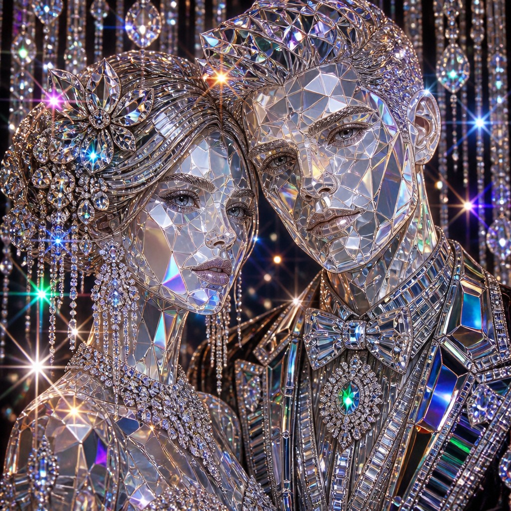 portrait of two people together — Crystal Jewelry Style