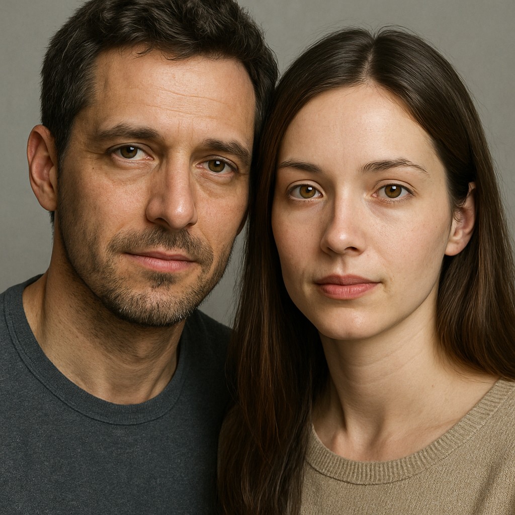 portrait of two people together