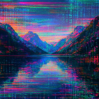 Digital Glitch Abstract Art Style 2
