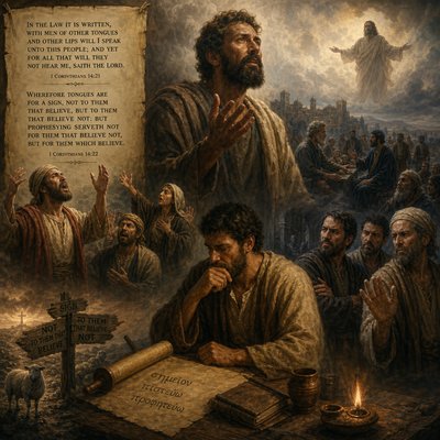 “In the law it is written, With men of other tongues and other lips will I speak unto this people; and yet for all that will they not hear me, saith the Lord. Wherefore tongues are for a sign, not to them that believe, but to them that believe not: but prophesying serveth not for them that believe not, but for them which believe.” (1 Corinthians 14:21-22, KJV)

