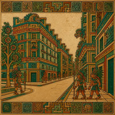 Pre-Columbian Art Style Style Transfer Example