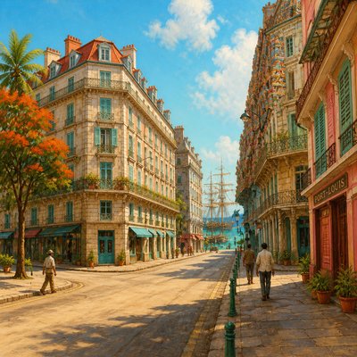 Mauritian Art Style Style Transfer Example