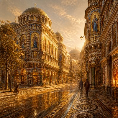 Byzantine Architecture Style Transfer Example