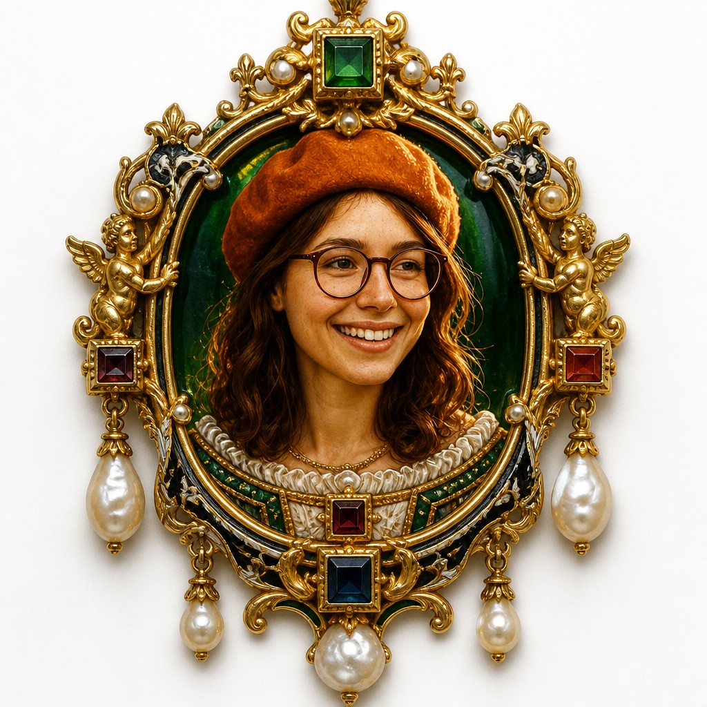 Renaissance Jewelry Design Style Transfer Example