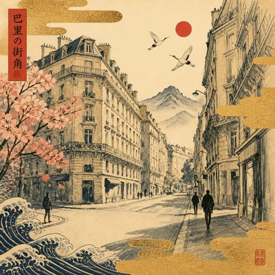 Japanese Art Style Style Transfer Example