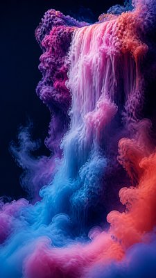 towering waterfall cascading down a cliff