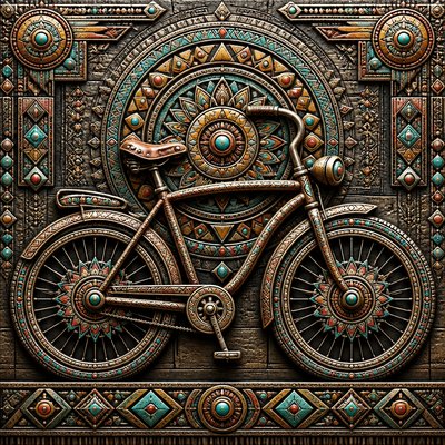 bicyle resting against a wall