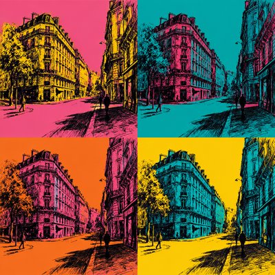 Celebrity Portrait Pop Art Style Style Transfer Example