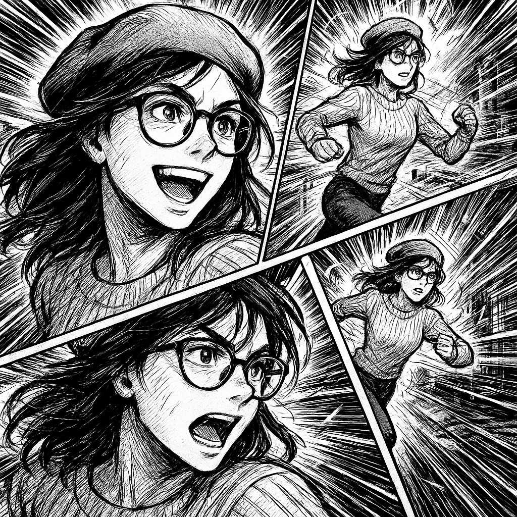 Sports Manga Art Style Style Transfer Example