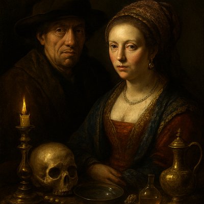 portrait of two people together