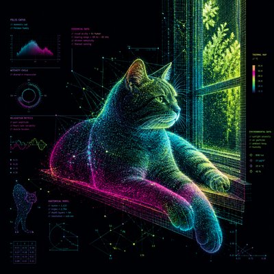 a cat lounging in a sunlit window