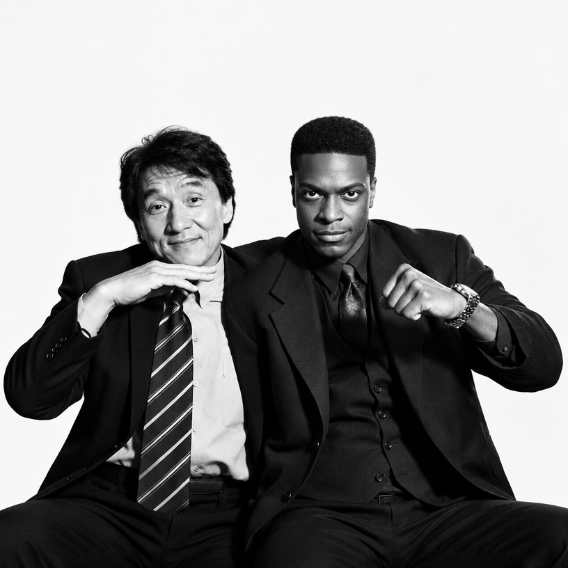 a couple of men sitting next to each other