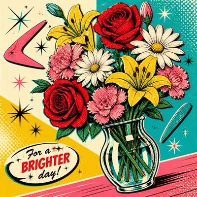 bouquet of flowers in a glass vase