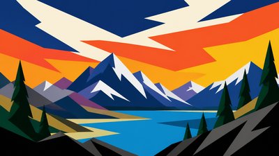 sweeping panoramic landscape with a dramatic sky