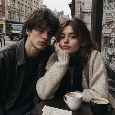 portrait of two people together
