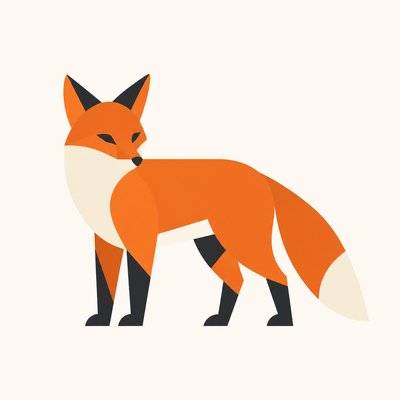 animal standing in natural pose — Minimalist Geometric Art