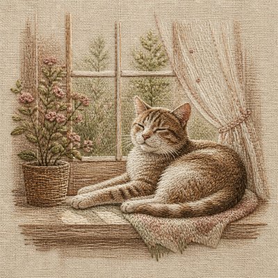 a cat lounging in a sunlit window