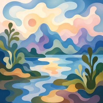 Biomorphic Shapes Art Style 2