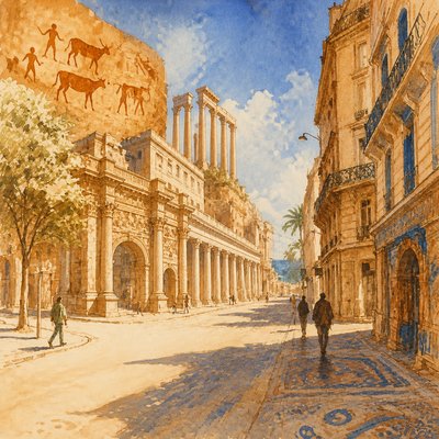 Libyan Art Style Style Transfer Example