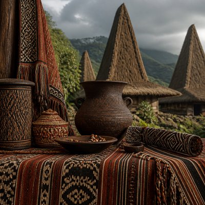 still life with everyday objects — Timorese Art Style