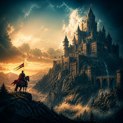 majestic castle on a hilltop