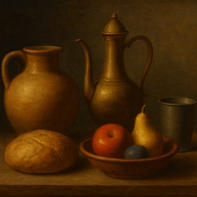 still life with everyday objects