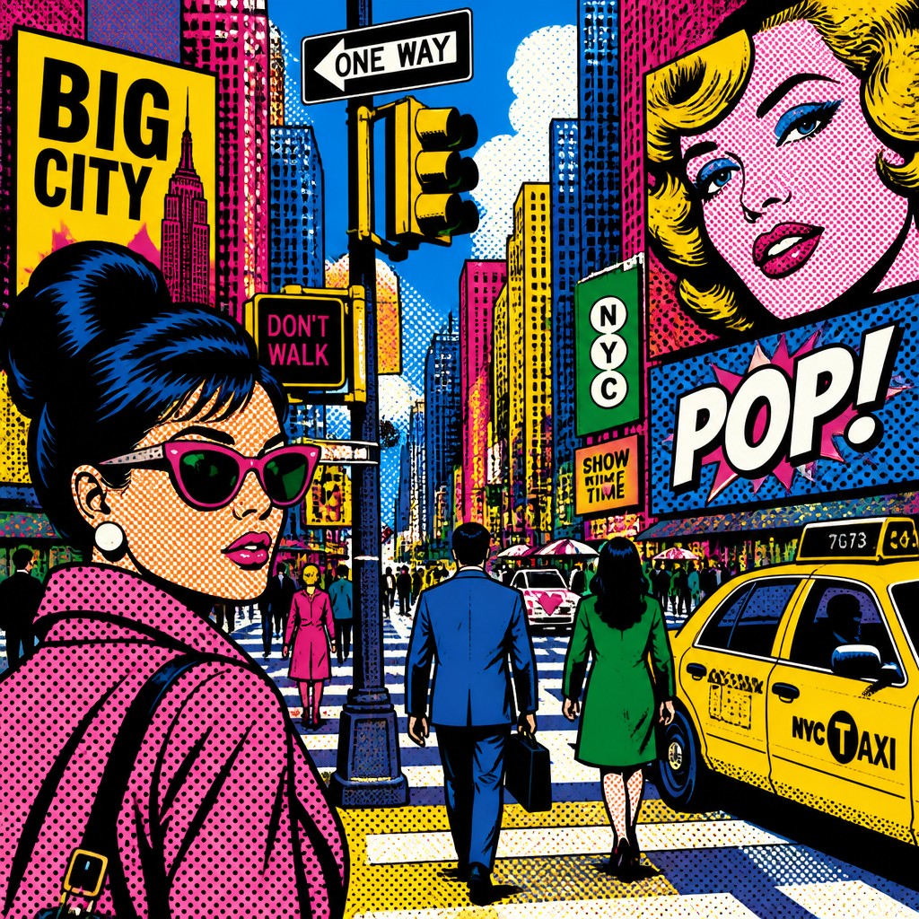 urban street with city activity
