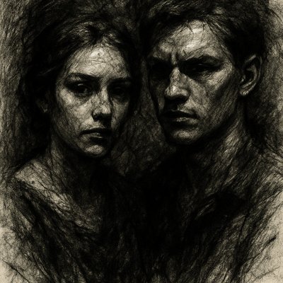 portrait of two people together