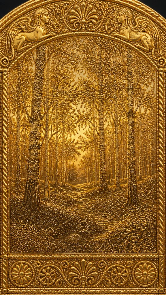 a serene birch forest in soft morning light, no people, no text
