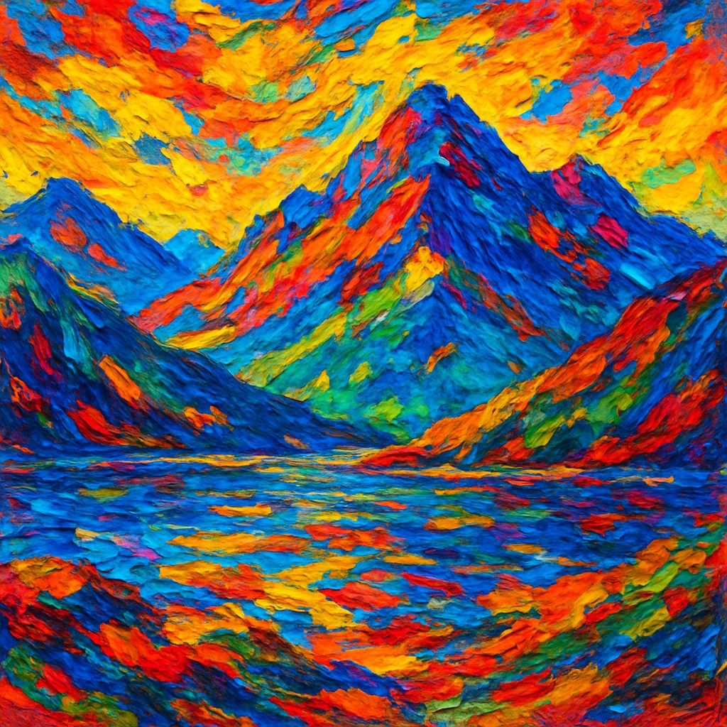serene landscape with mountains and water