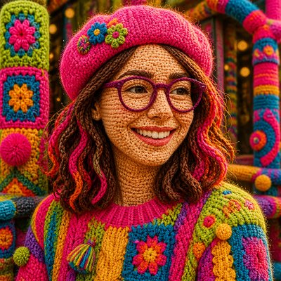 Yarn Bombing Street Art Style Style Transfer Example