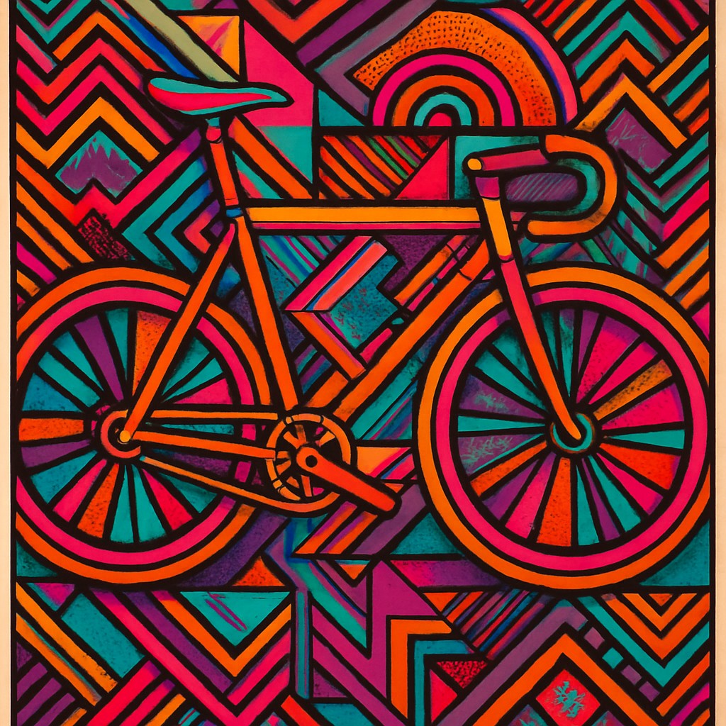 bicyle resting against a wall