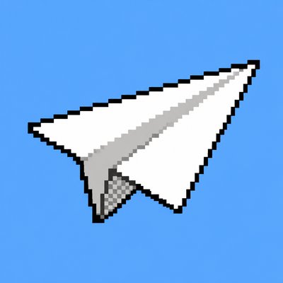 a paper plane, clean minimal composition on a plain background, no text