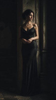 full-length portrait of an elegant figure