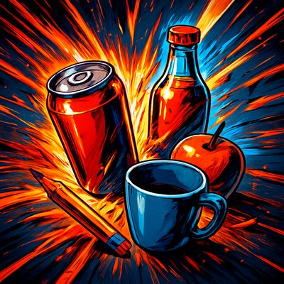 still life with everyday objects