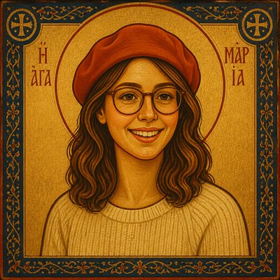 Orthodox Icon Religious Art Style Transfer Example